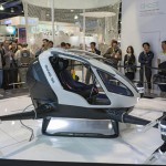 Ehang 184, quadcopter yang mampu membawa satu penumpang manusia diluncurkan dalam Consumer Electronics Show (CES), di Las Vegas, Amerika Serikat, 6 Januari 2016.