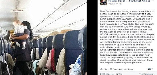 Pramugari Menjadi Viral karena Gendong Bayi