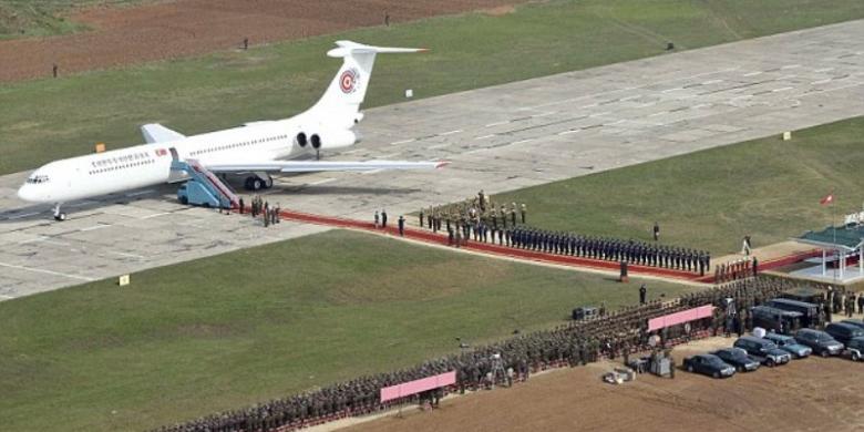 Pesawat Kim Jong Un