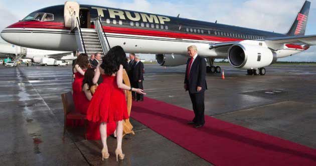 Trump Force One, Pesawat Berlapis Emas 24 Karat