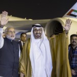 Sheikh Mohammed bin Zayed (kanan) saat berkunjung ke India. (The National Business)