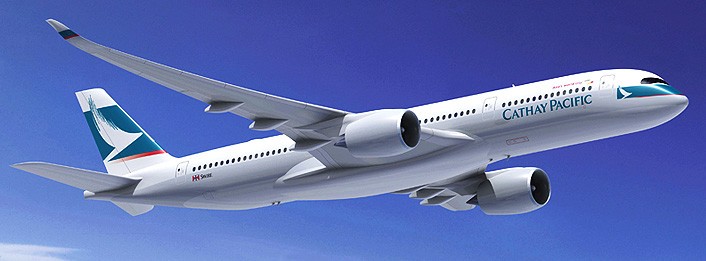 Ilustrasi Airbus A350 Cathay Pacific