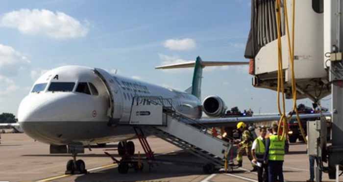 Manchester City FC Staff Evacuated from Aircraft