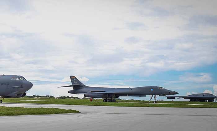 For China and North Korea? B-2s, B-1s, B-52s at Andersen AFB, Guam