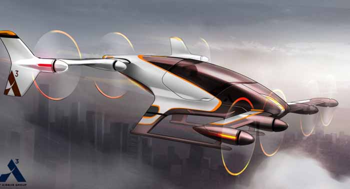 Airbus Berharap 2017 Bisa Uji Prototipe Mobil Terbang