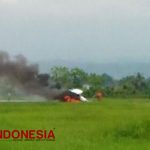 Crash Landing,Pesawat Latih Terbakar di Bandara Blimbingsari Banyuwangi