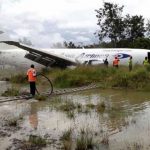Baru Digunakan Seminggu, Boeing 737-300 Tri MG Asia Airlines  Tergelincir di Wamena