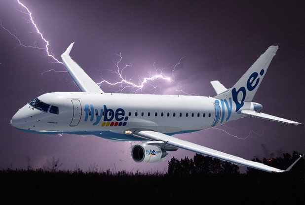 Kena Petir, Flybe Putar Balik