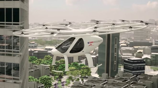 Drone untuk Taksi Mendekati Nyata