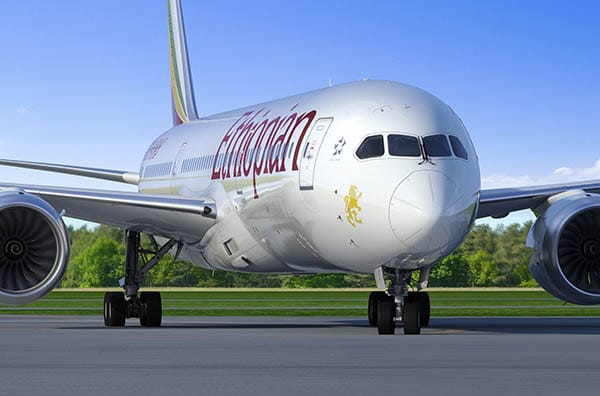 Boeing 787-9 Dreamliner Pertama di Benua Hitam