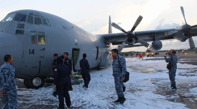 Hercules Malaysia Mendarat Tanpa Roda