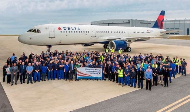 Hit Another Milestone, Airbus Delivers 50th Aircraft to Delta